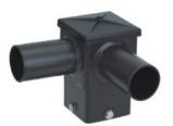4" 90° Twin Square Horizontal Tenon